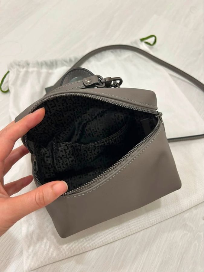 LONGCHAMP Le Pliage Xtra牛皮系列盒子包斜跨包-6