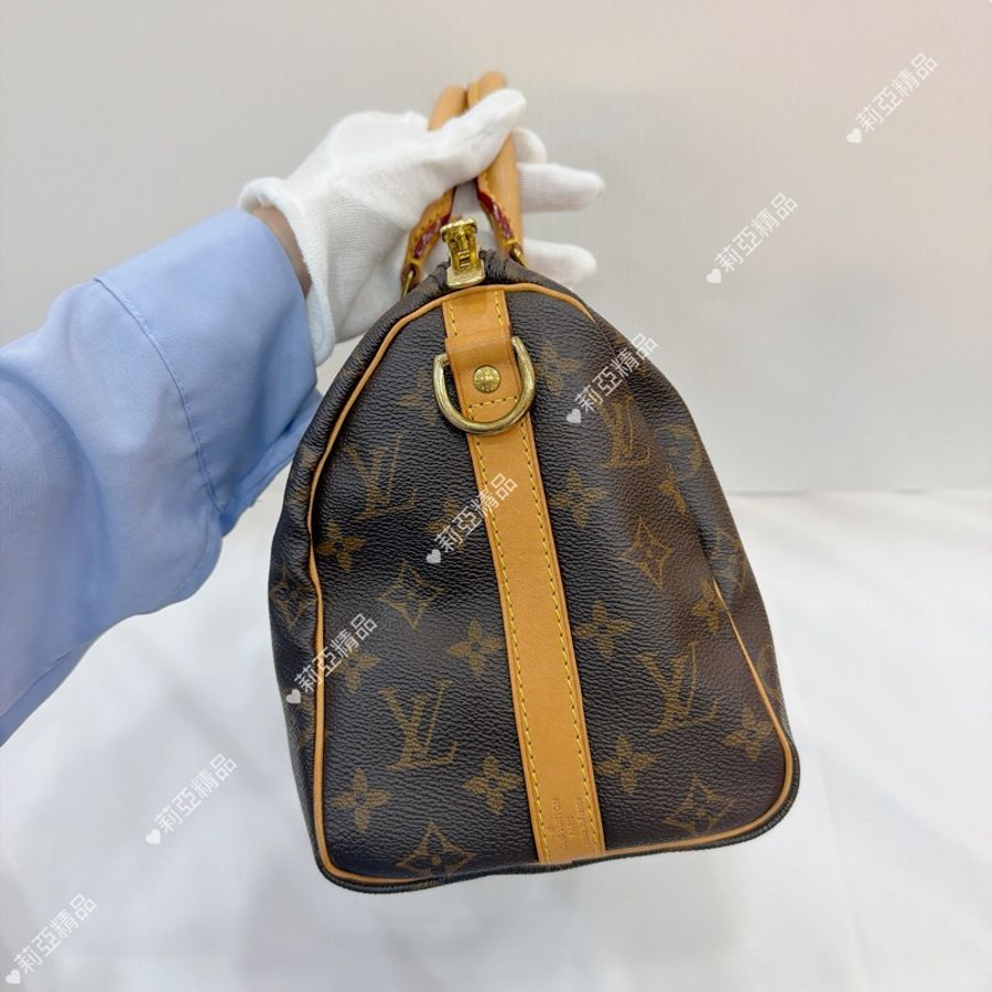 莉亞精品♡ Lv Speedy25老花 二手美包-4