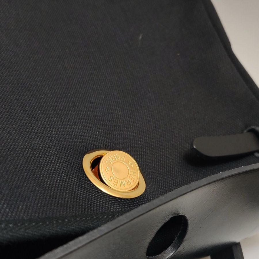 愛馬仕/Hermes Herbag31黑金手提包單肩包斜挎包-7