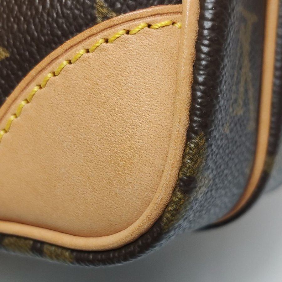 Louis Vuitton (LV) Amazone相機包植鞣革Monogram印花拉鍊前袋中古斜挎包單肩包-17