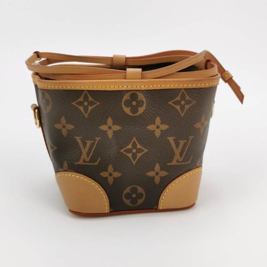 Louis Vuitton (LV) Noé Purse植鞣革Monogram印花抽繩水桶包斜挎包肩背包晶片款-4