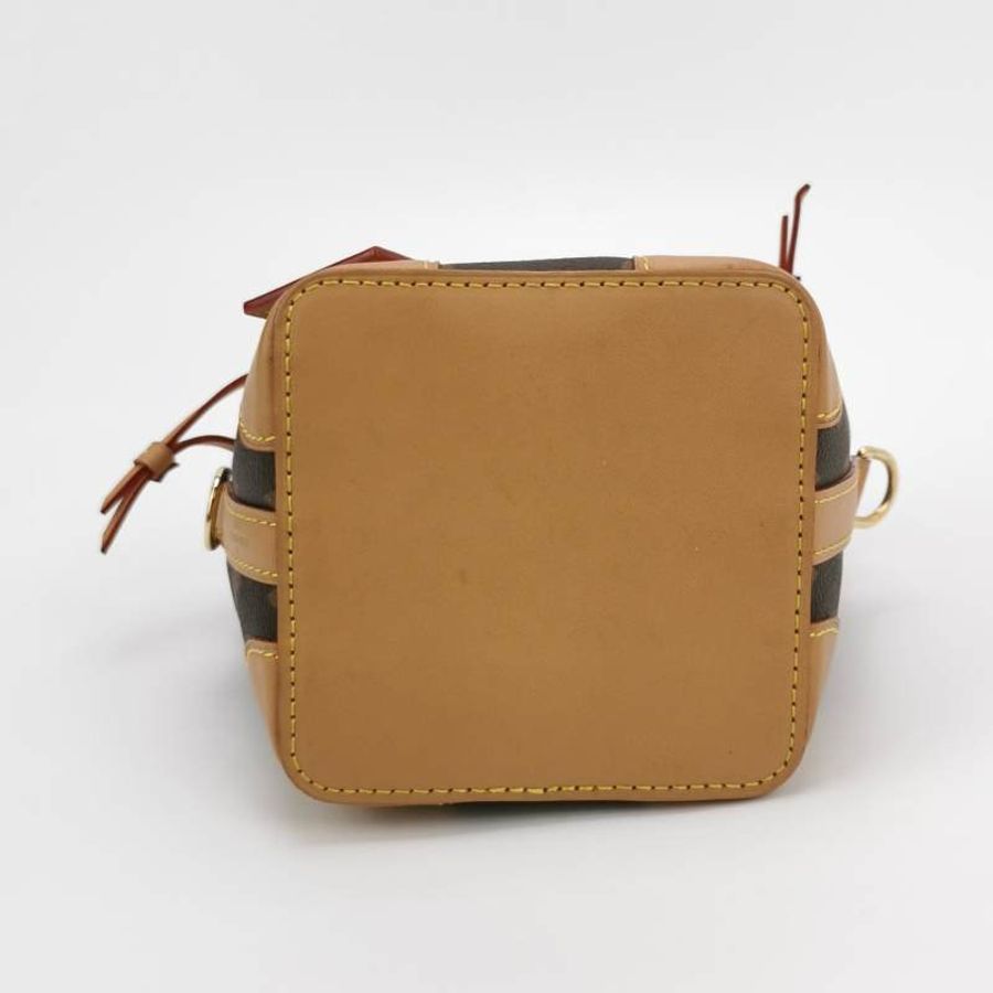 Louis Vuitton (LV) Noé Purse植鞣革Monogram印花抽繩水桶包斜挎包肩背包晶片款-5