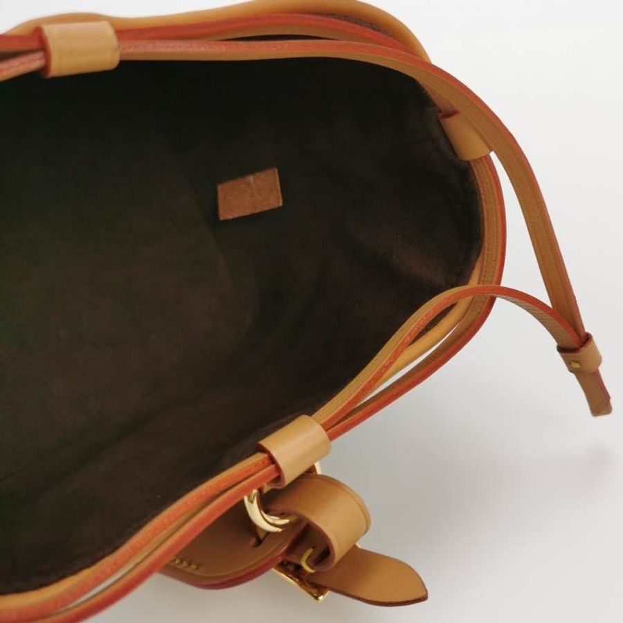 Louis Vuitton (LV) Noé Purse植鞣革Monogram印花抽繩水桶包斜挎包肩背包晶片款-6