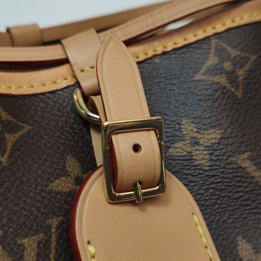 Louis Vuitton (LV) Noé Purse植鞣革Monogram印花抽繩水桶包斜挎包肩背包晶片款-9