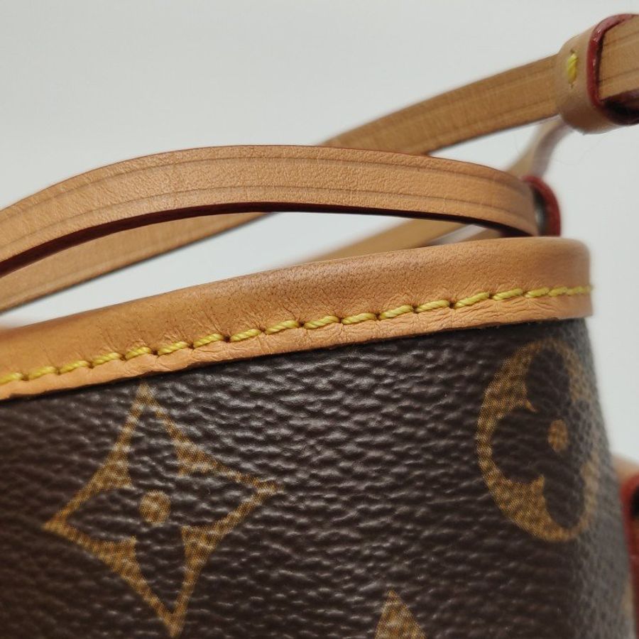 Louis Vuitton (LV) Noé Purse植鞣革Monogram印花抽繩水桶包斜挎包肩背包晶片款-13