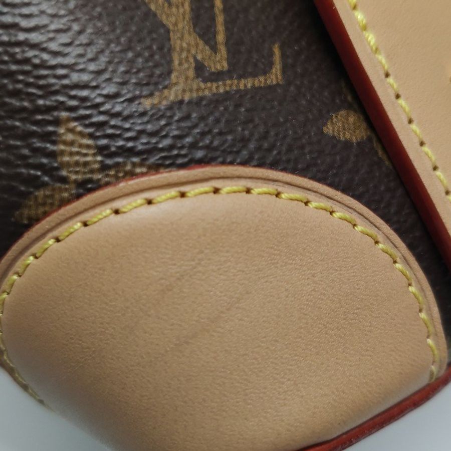 Louis Vuitton (LV) Noé Purse植鞣革Monogram印花抽繩水桶包斜挎包肩背包晶片款-14