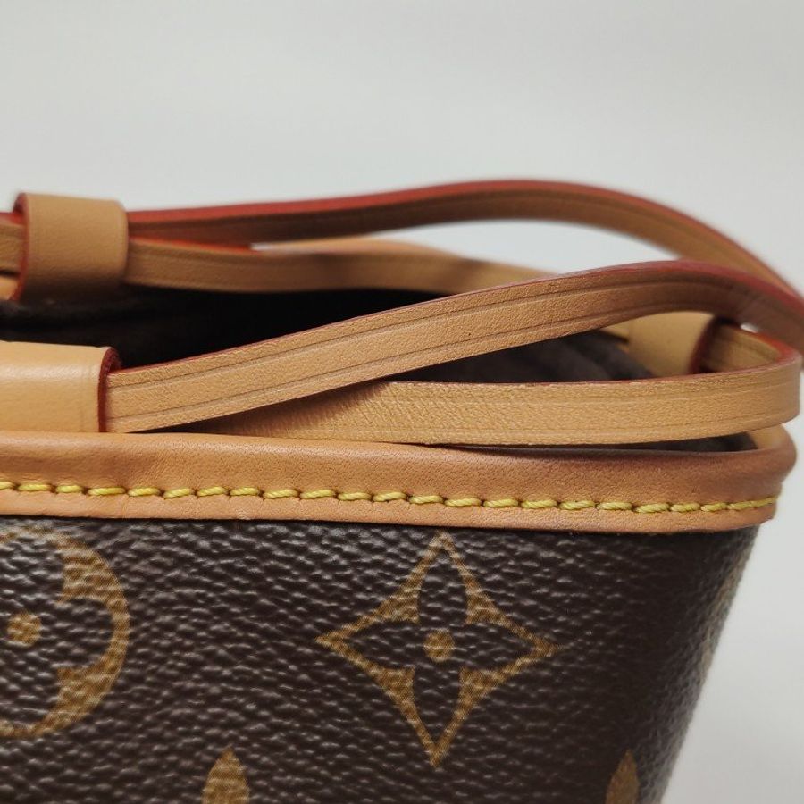 Louis Vuitton (LV) Noé Purse植鞣革Monogram印花抽繩水桶包斜挎包肩背包晶片款-18