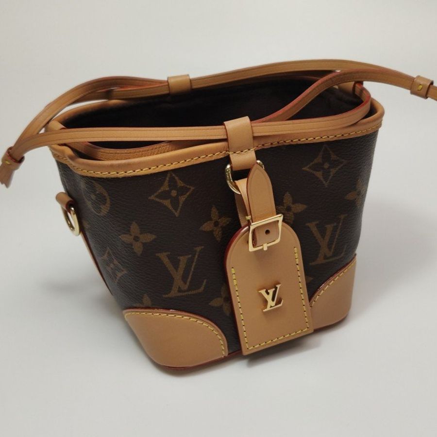Louis Vuitton (LV) Noé Purse植鞣革Monogram印花抽繩水桶包斜挎包肩背包晶片款-19