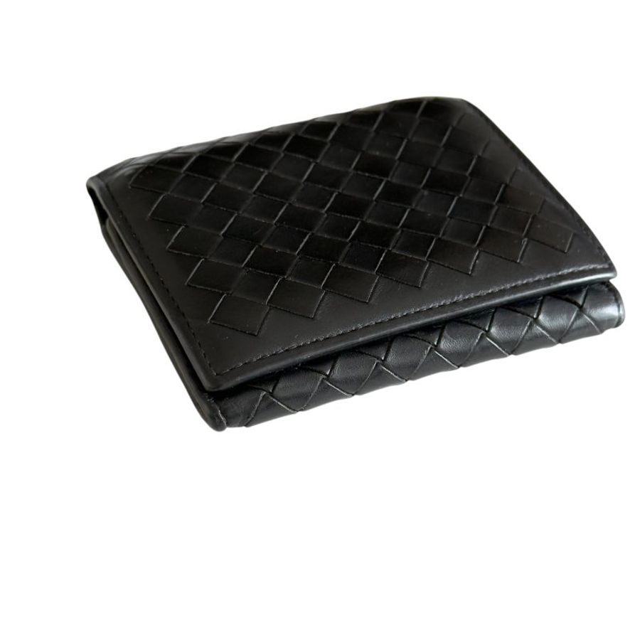 BOTTEGA VENETA 織皮 短銀包-4