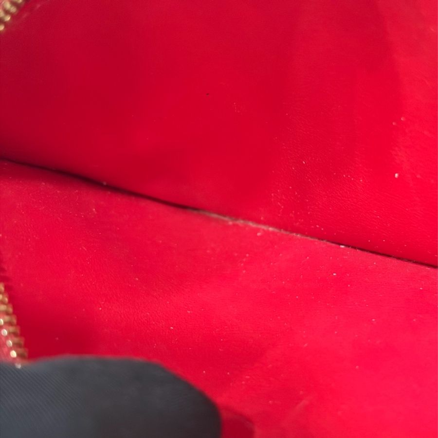 LV M62529 紅皮 牛皮 壓紋 金釦 對開 長夾-40