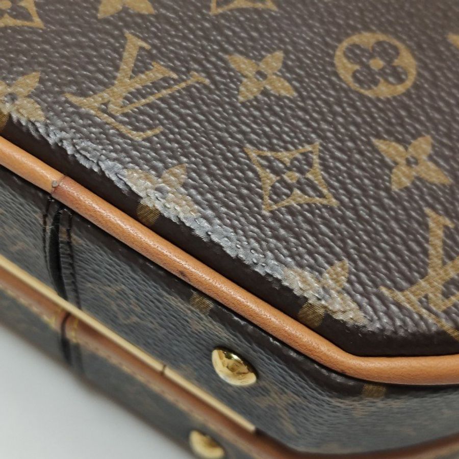 Louis Vuitton (LV) Boite Chapeau小號植鞣革Monogram印花圓餅包斜挎包單肩包芯片款-18