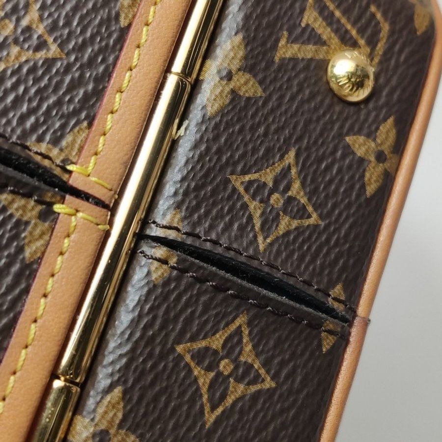 Louis Vuitton (LV) Boite Chapeau小號植鞣革Monogram印花圓餅包斜挎包單肩包芯片款-25