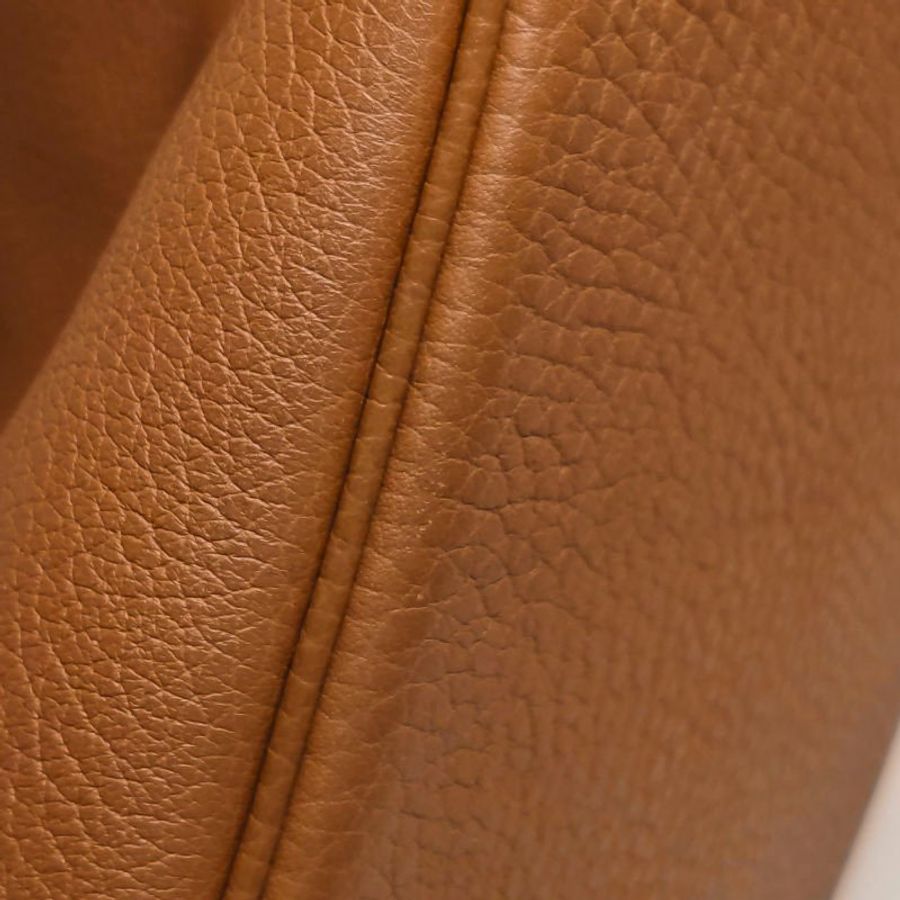 Hermes Picotin菜籃子包18手提包Clemence(TC)牛皮銀扣37金棕Y刻-16