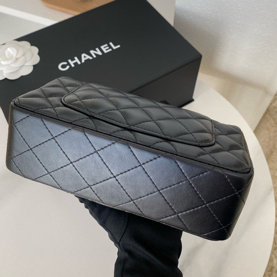 Chanel mini coco20黑金晶片款近新-8