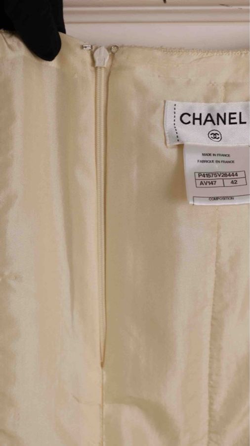 Chanel 11年拜占庭白色琉璃扣半裙-21