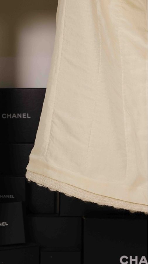 Chanel 11年拜占庭白色琉璃扣半裙-24