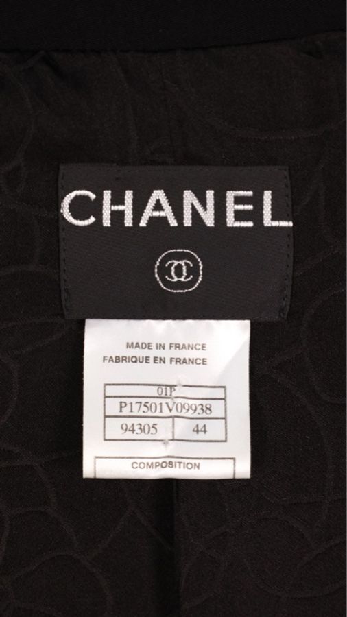 Chanel 01年黑色羊毛双排扣收腰两口袋西装上衣外套-29