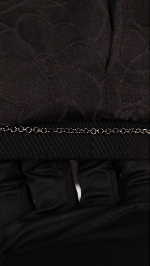 Chanel 01年黑色羊毛双排扣收腰两口袋西装上衣外套-64
