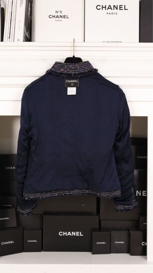 Chanel 05年紫彩色编织星星扣四口袋外套-2