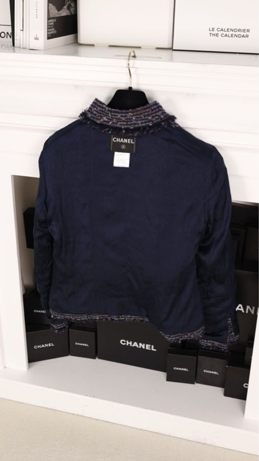 Chanel 05年紫彩色编织星星扣四口袋外套-3