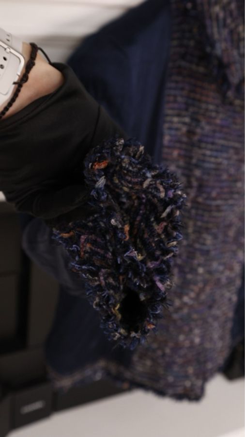 Chanel 05年紫彩色编织星星扣四口袋外套-18