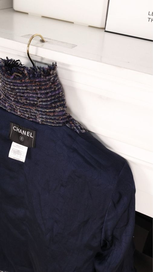 Chanel 05年紫彩色编织星星扣四口袋外套-39