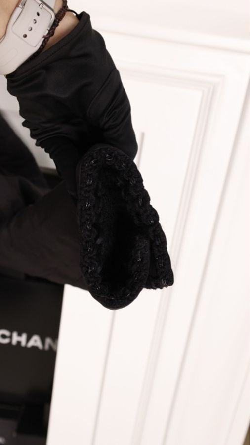 Chanel 16年罗马系列黑色粗花呢四口袋上衣外套FR44 25/8-18