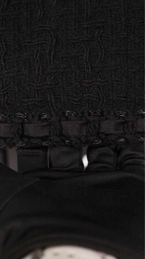 Chanel 16年罗马系列黑色粗花呢四口袋上衣外套FR44 25/8-30