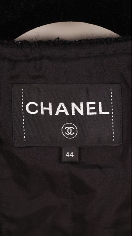 Chanel 16年罗马系列黑色粗花呢四口袋上衣外套FR44 25/8-51