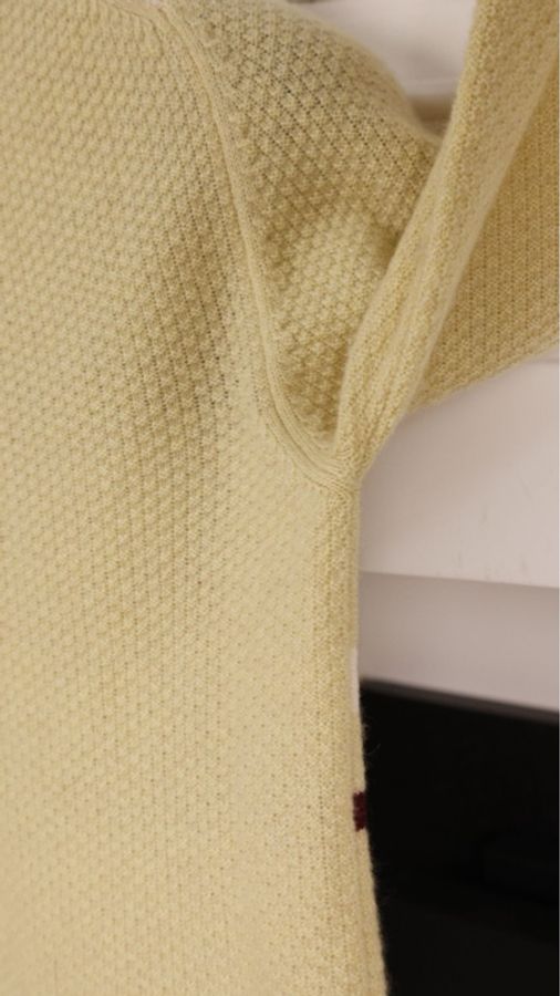 Chanel 04年秀款黄棕格纹山羊绒针织开衫马甲开衫套装-73