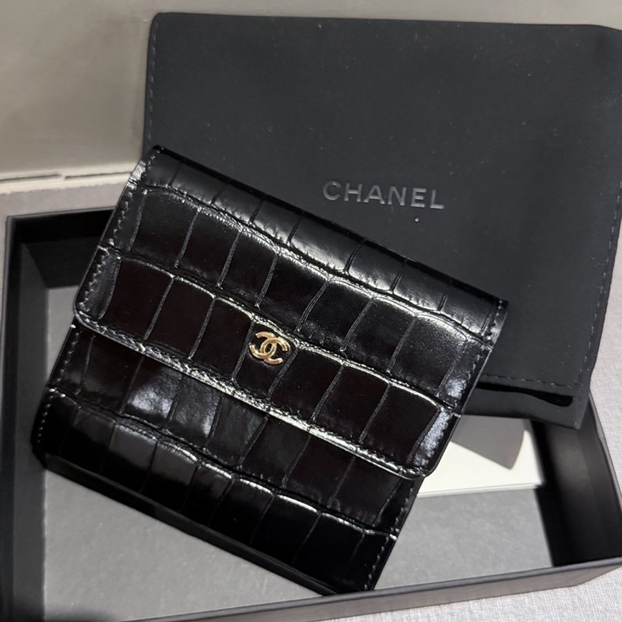 Chanel 26s 馬修新設計/鱷魚壓紋高級精緻全新錢包-1