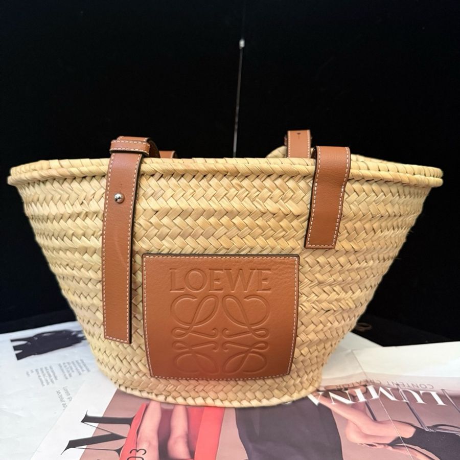 Loewe羅意威 Basket草編菜籃子 托特包 中號 無附件-0