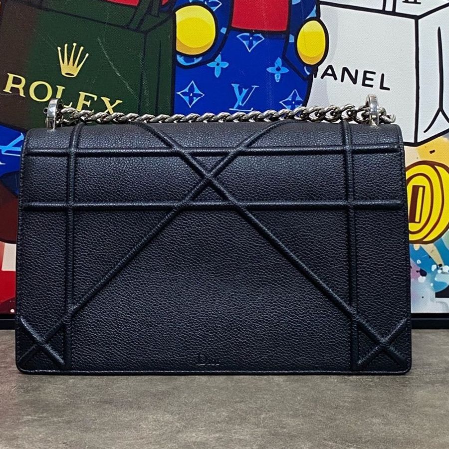 迪奧/Dior Diorama 黑銀盾牌包 鏈條包 單肩斜挎包-1