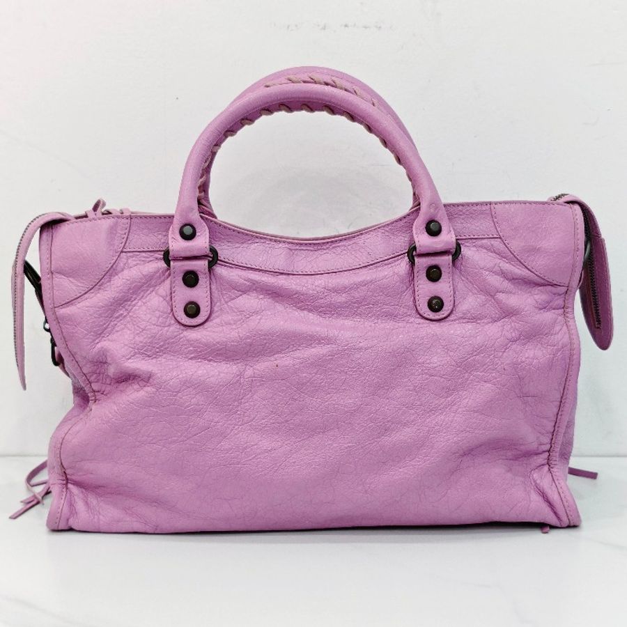 巴黎世家/Balenciaga 粉紫色機車中號-1