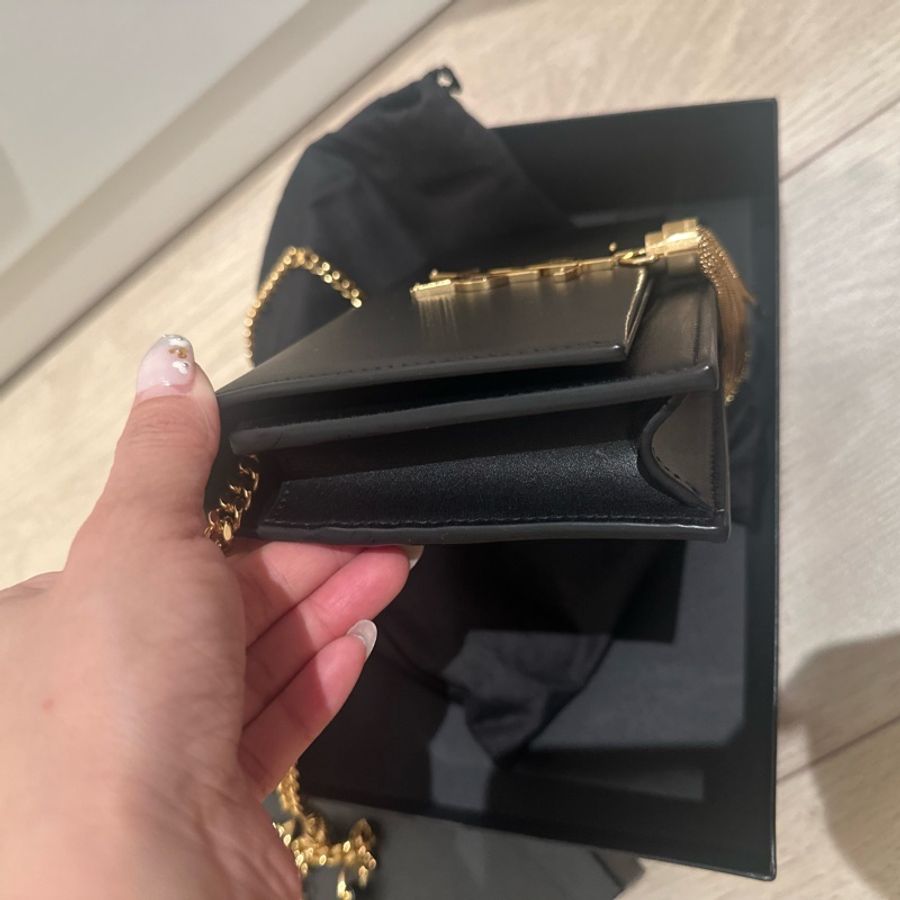 YSL 流蘇 WOC 黑色-2