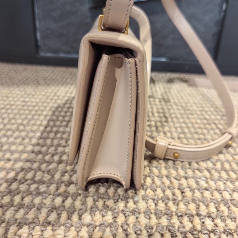 BV葆蝶家 可調節肩帶 真皮 單肩包 女款 裸色-5