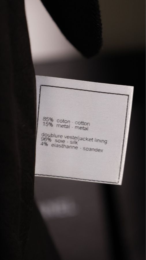 Chanel 06年秀款黑色丝绒银链滚边收腰上衣外套-20