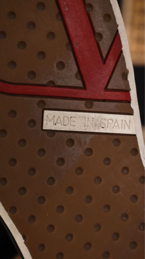 Valentino黑色麂皮帆布大logo板鞋-29