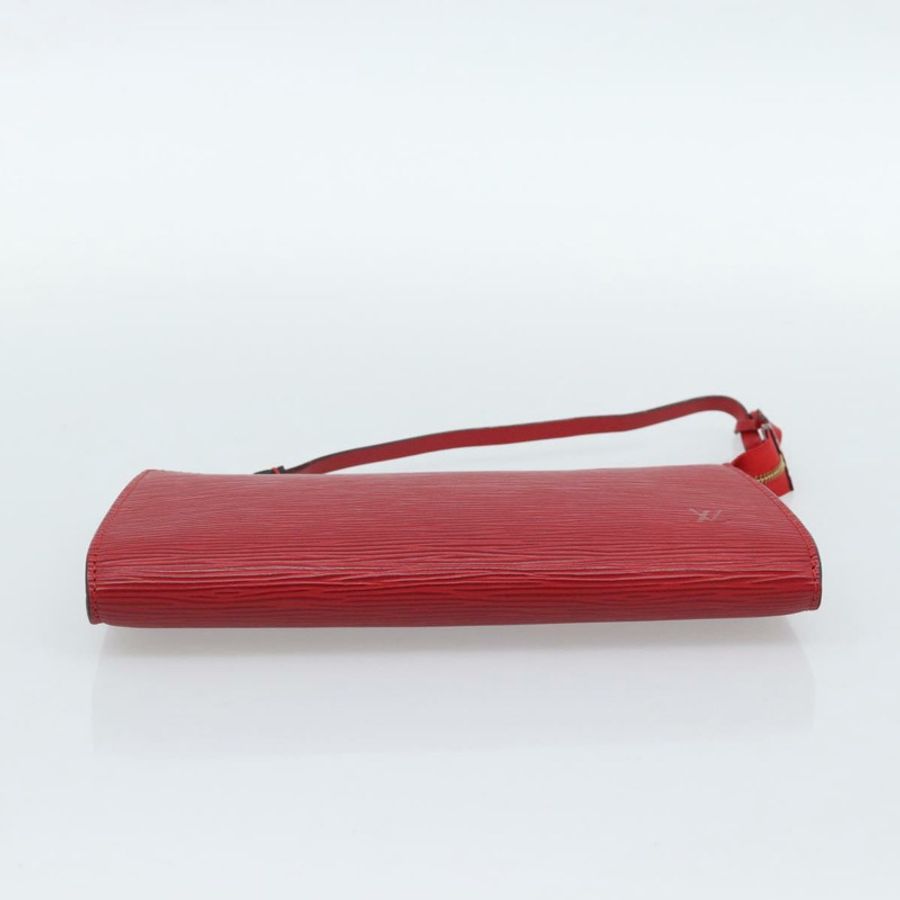 【日本直送】路易威登 Epi Pochette Accessoires 手拿包 紅色 M52947 LV Auth 187289A-4