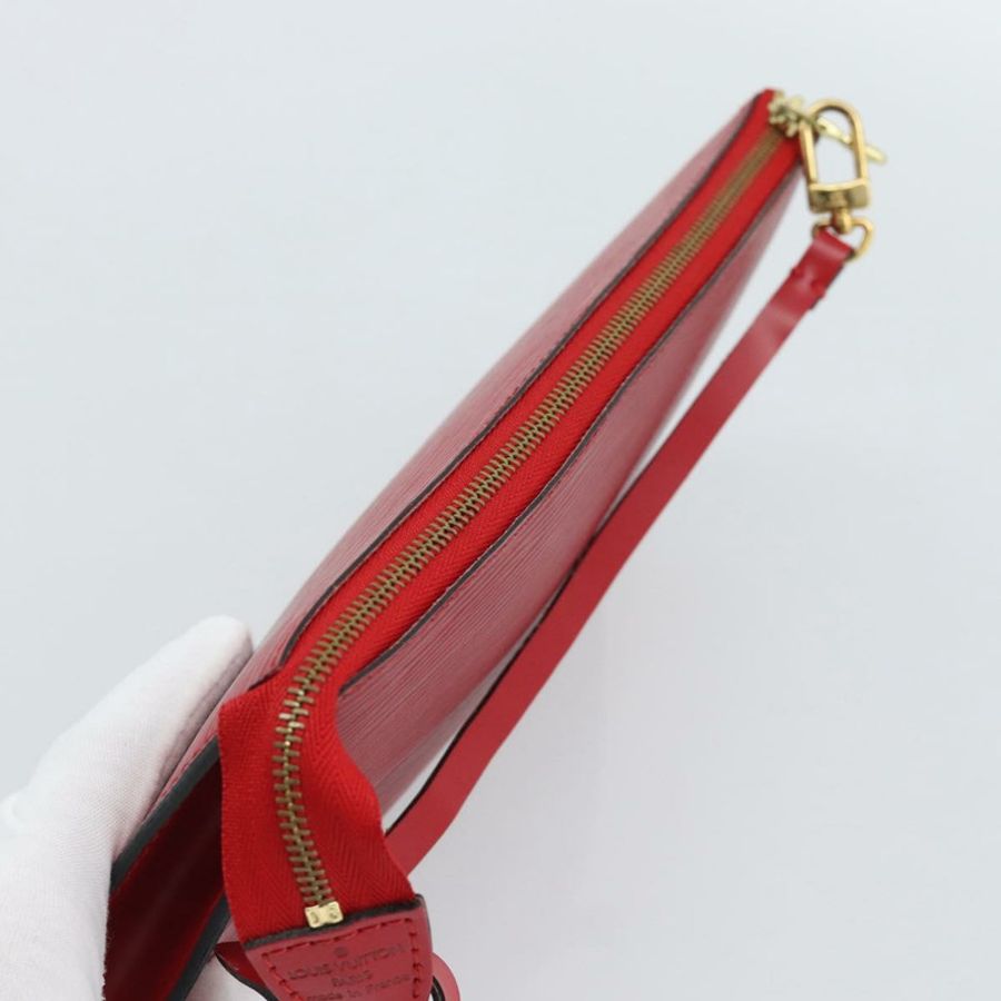 【日本直送】路易威登 Epi Pochette Accessoires 手拿包 紅色 M52947 LV Auth 187289A-5