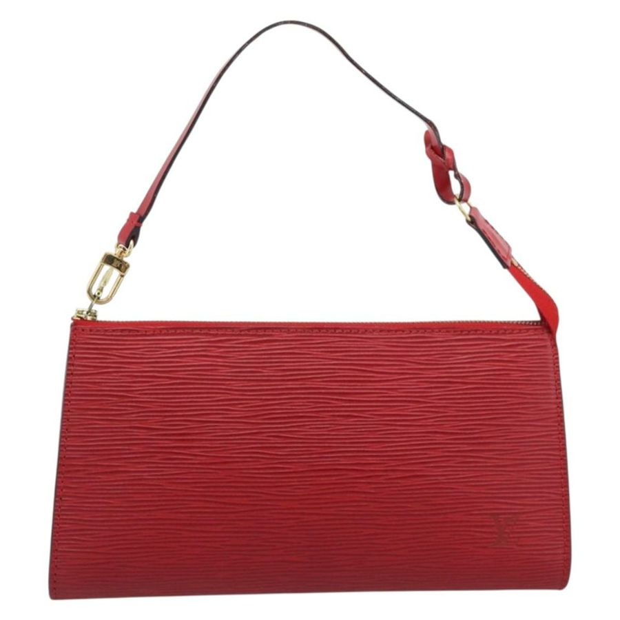 【日本直送】路易威登 Epi Pochette Accessoires 手拿包 紅色 M52947 LV Auth 187289A-12