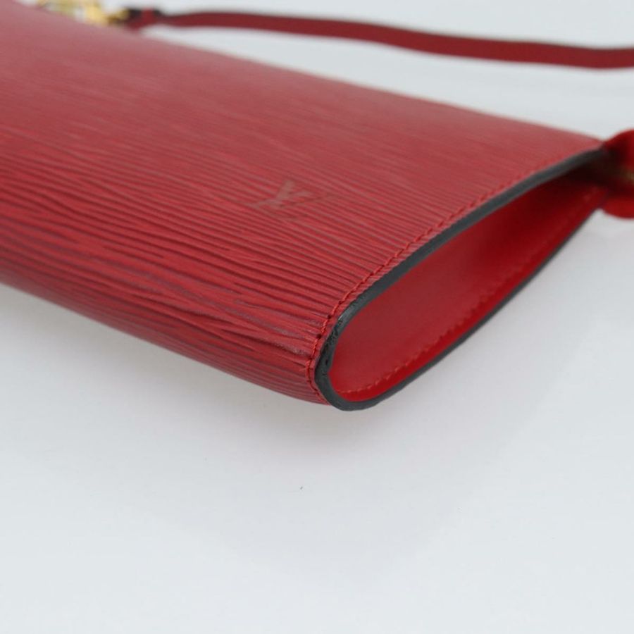 【日本直送】路易威登 Epi Pochette Accessoires 手拿包 紅色 M52947 LV Auth 187289A-13