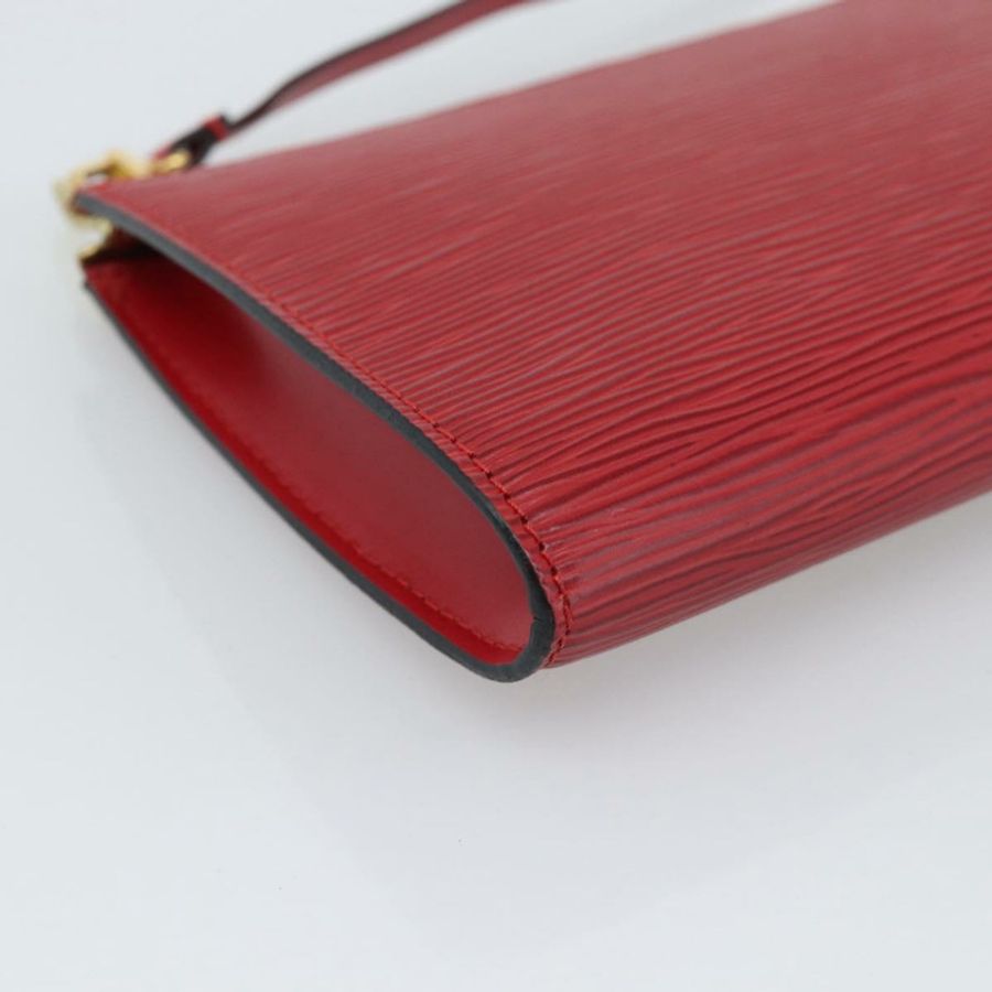 【日本直送】路易威登 Epi Pochette Accessoires 手拿包 紅色 M52947 LV Auth 187289A-14