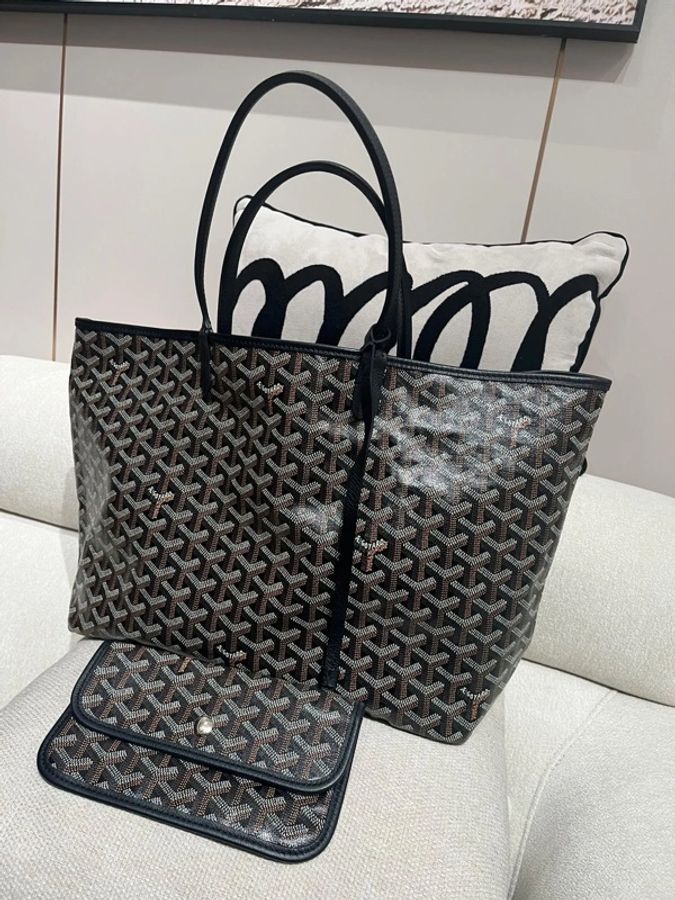 Goyard saint Louis pm tote bag Noir 100%Authentic,98%new✅dust bag-1