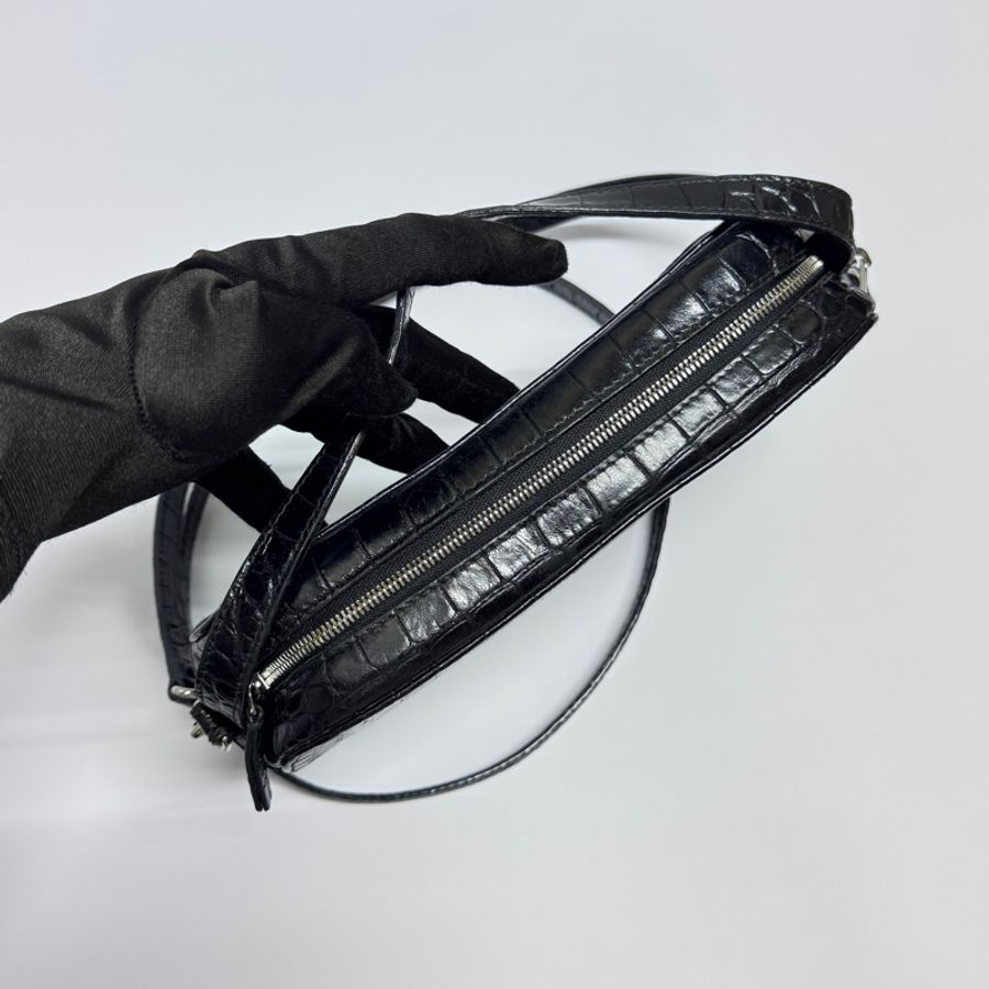 Balenciaga 巴黎世家 鱷魚紋 相機包 斜背包 專櫃8萬多-14