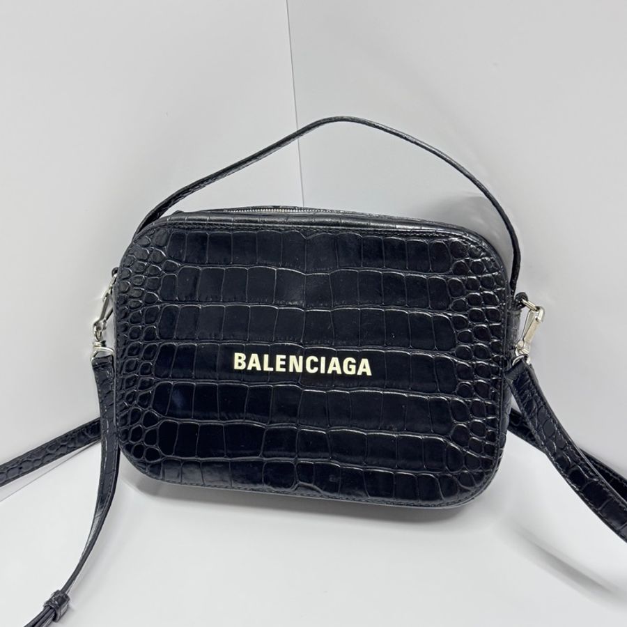 Balenciaga 巴黎世家 鱷魚紋 相機包 斜背包 專櫃8萬多-20