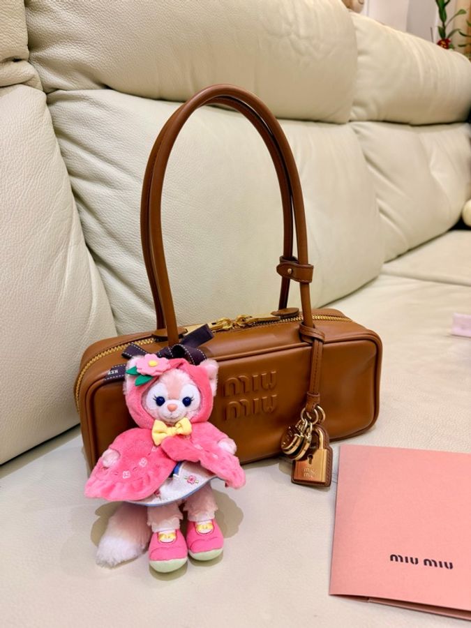 👜 MIU MIU Beau 皮革手袋(大款)✨ 專櫃已斷貨絕美干邑色 | 2026年3月購入 | 附正本購證+防塵袋+完整紙袋|全新大全配-11