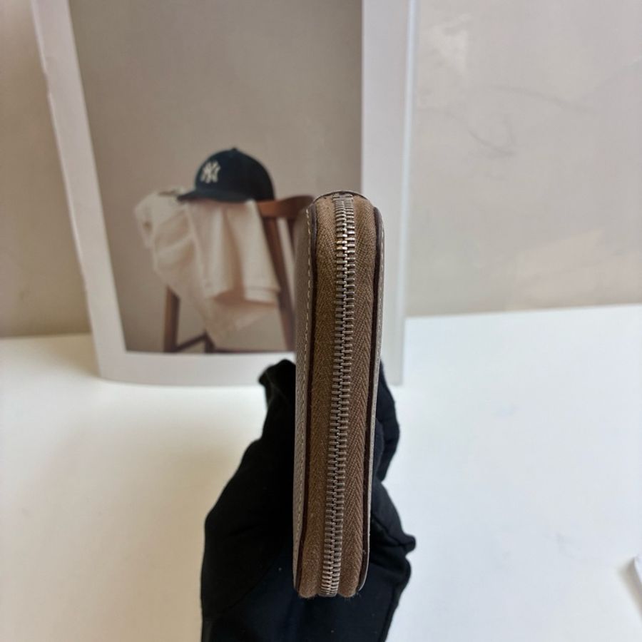 Hermes • 經典大象灰Epsom皮Silk in絲巾長夾-2