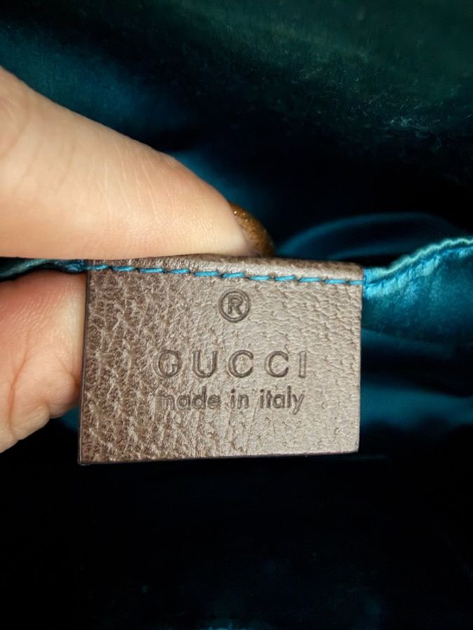GUCCI 古馳 經典Ophidia系列GG Supreme帆布印花綠紅綠織帶皮革飾邊拉鍊斜背包-4