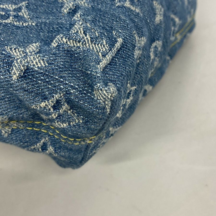路易威登 Monogram Denim Pochette Hills 手提包 M82949 藍色 女士-5